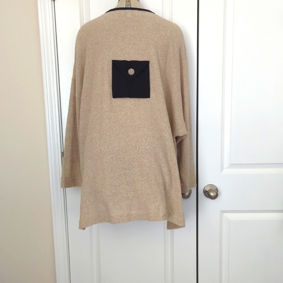 Cloda by Tivoli Long Cardigan Sweater One Size Linen Wool Blend Knit -339 - Picture 2 of 8